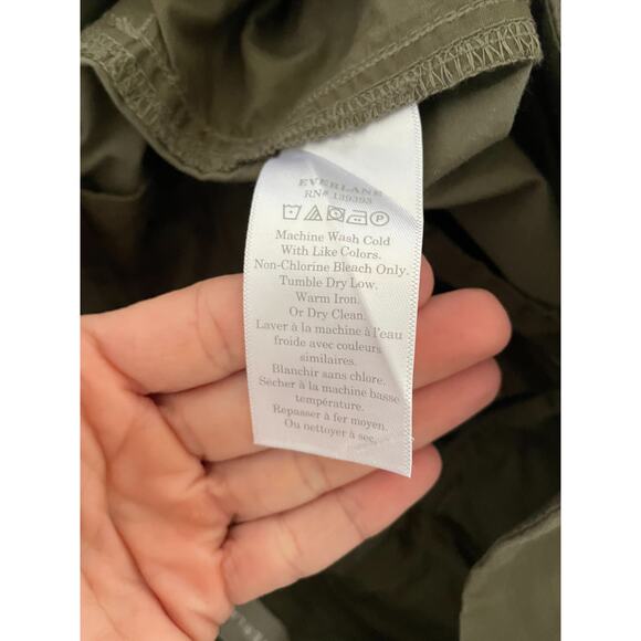 Everlane Poplin High Rise Pleated Cotton Pleated Chino Pants Green Size 2 - Picture 12 of 12